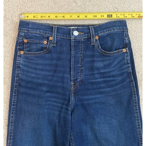RE / Done‎ NWT 90s High Rise Loose Jeans in Deep Faded Blue Women's Size 26 NEW - Picture 9 of 12